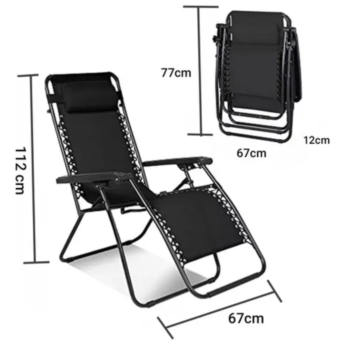 Miniatura 3 de Silla Plegable Reclinable Gravedad Cero